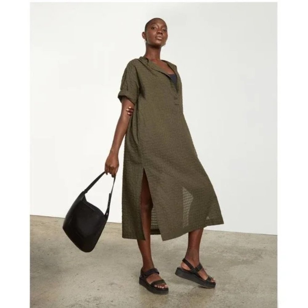 NWT Everlane The Caftan Dress Green Coverup Flowy Large